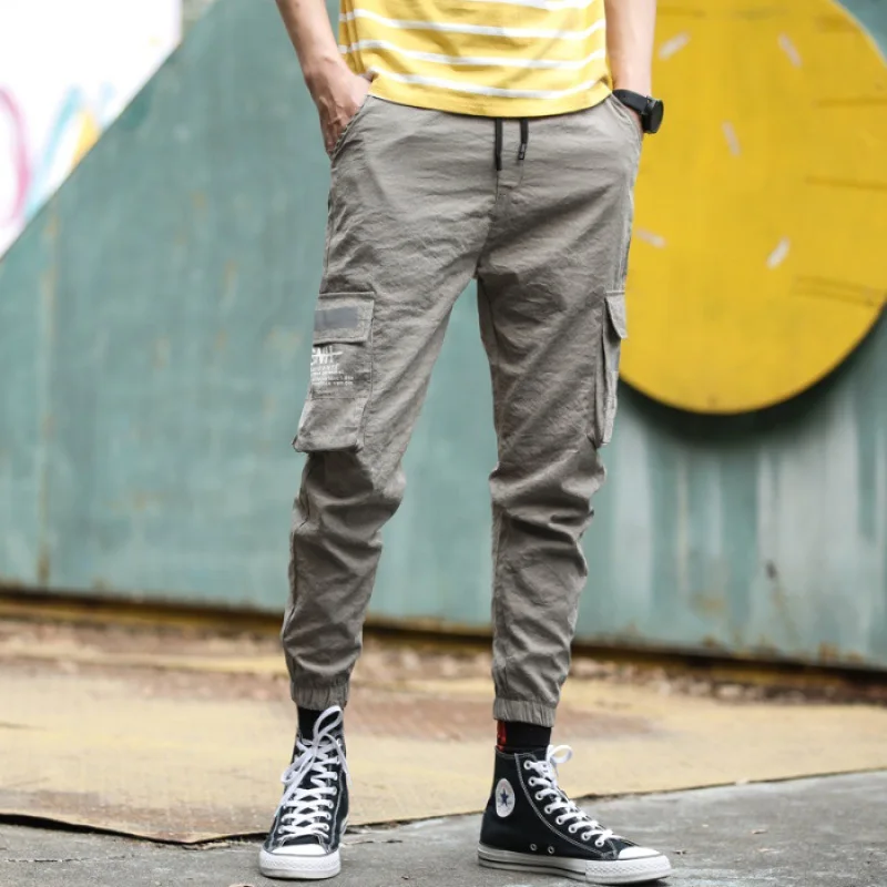 

Men Popular Brand Korean-style Casual Harem Pants Slim Fit Slimming Skinny Elasticity Capri Thin Athletic Pants