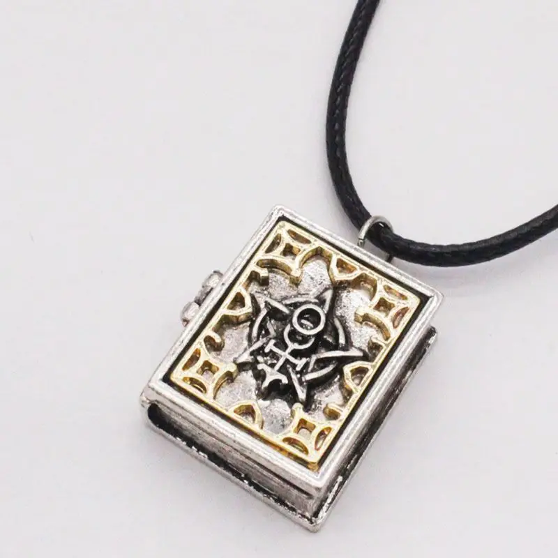 Gothic Magic Book Hidden Skull Pendant Broken Limb Adjustable Necklace | Украшения и аксессуары