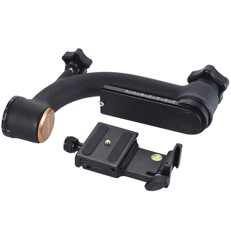 

RISE-360 Degree Panoramic Gimbal Tripod Head Pan Tilt For Arca-Swiss Standard 1/4 Inch Quick Release Plate Bubble Level For Dslr