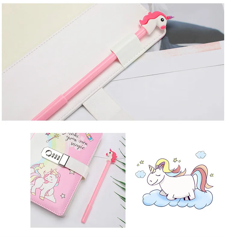 Unicorn Notebook Diary With Password Lock