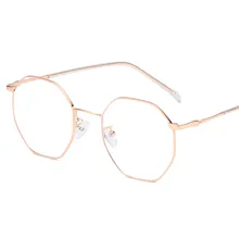 Новинка октября металлические многоугольные классические анти-синие очки модные художественные компьютерные очки унисекс повседневные ретро синий светильник блокирующие очки