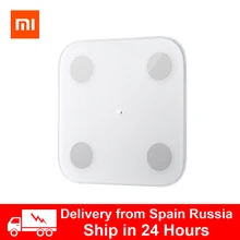 Xiaomi Mi тела весы состава 2 Smart жира Вес весы Ванная комната цифровой электронный светодиодный Экран баланс приложение анализ данных
