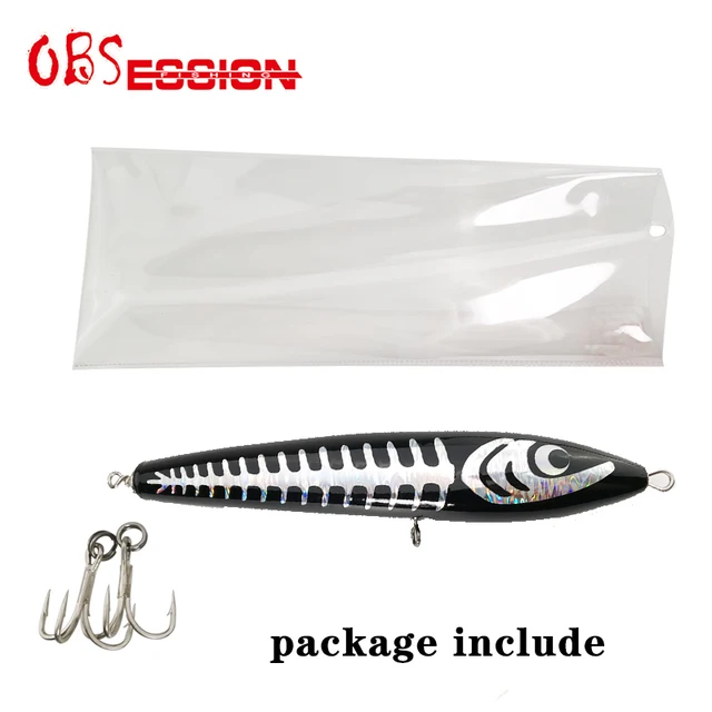 65g90g120g140g Trolling Wood Stickbait Pencil Popper Tuna Boat Fishing Lure Topwater Long Casting Wobbler Carp Artificial Leurre G