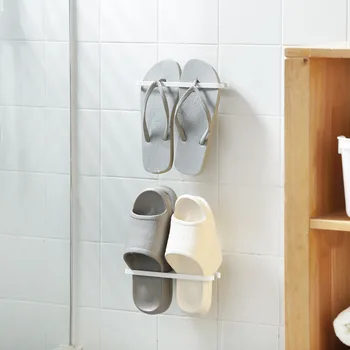 

Hangs Stickup Type Slipper to Wear Tie Sanitary Shoes,Sandals and Slippers Receiving and Finishing Simple Space-saving Rack