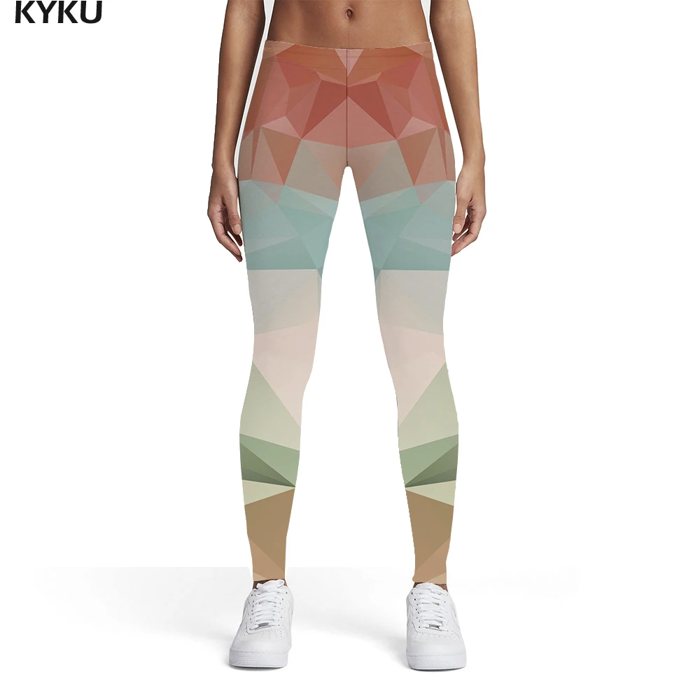 amazon leggings KYKU Cube Leggings Women Geometry Elastic Green Trousers Novel Sexy Womens Leggings Pants Jeggings Slim Skinny Pencil fabletics leggings