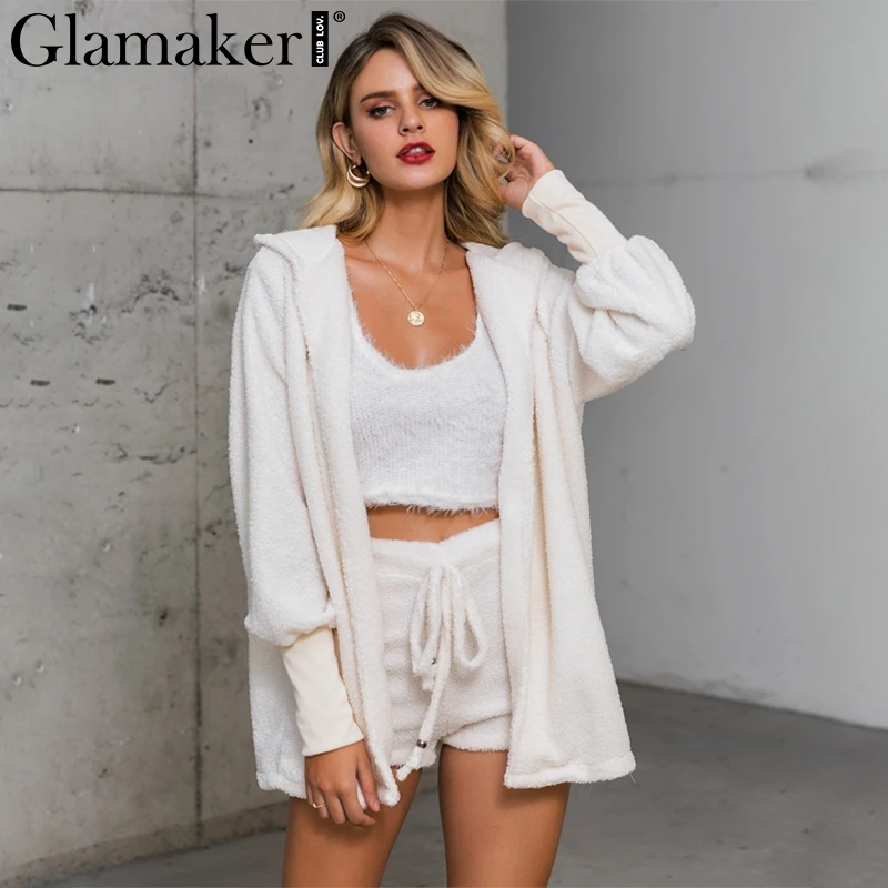 Вязаный комплект Glamaker из двух предметов короткий комбинезон Женский Осенний