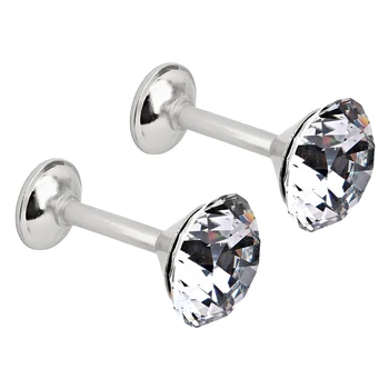 

Tiebacks 2Pcs Diamond Shower Curtains Curtains Tiebacks Wall Tassels Hooks (Silver)