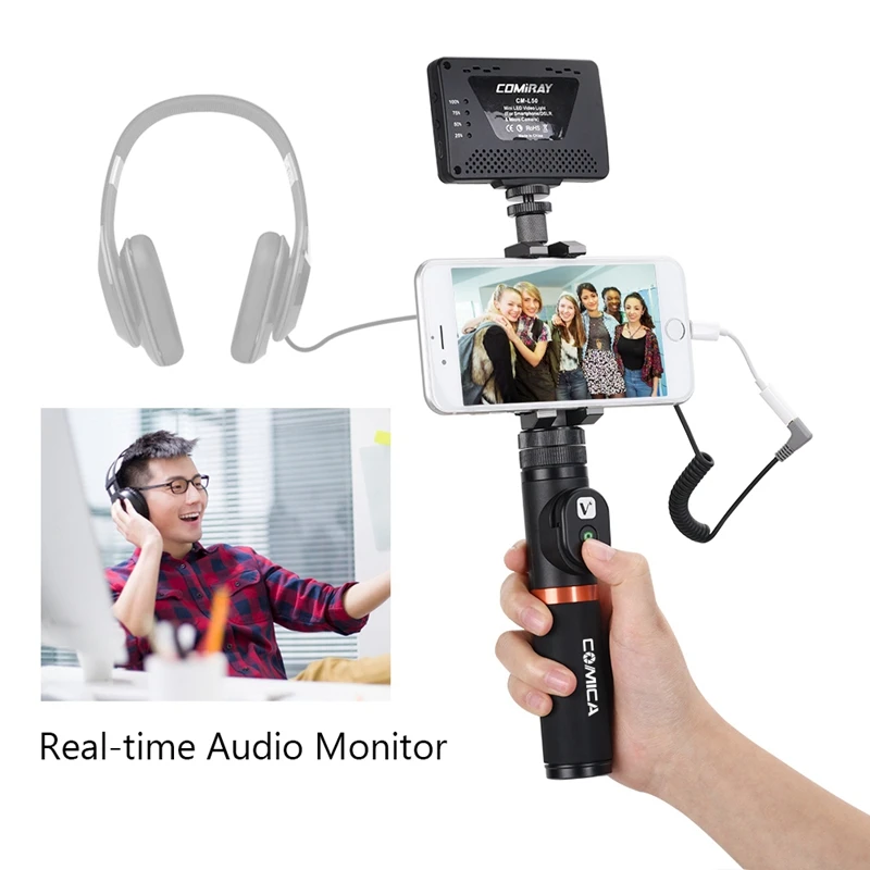  Comica Cvm-Ws50(A) 6-Channel Uhf Wireless Smartphone Lavalier Microphone System 197Ft Range with Ph