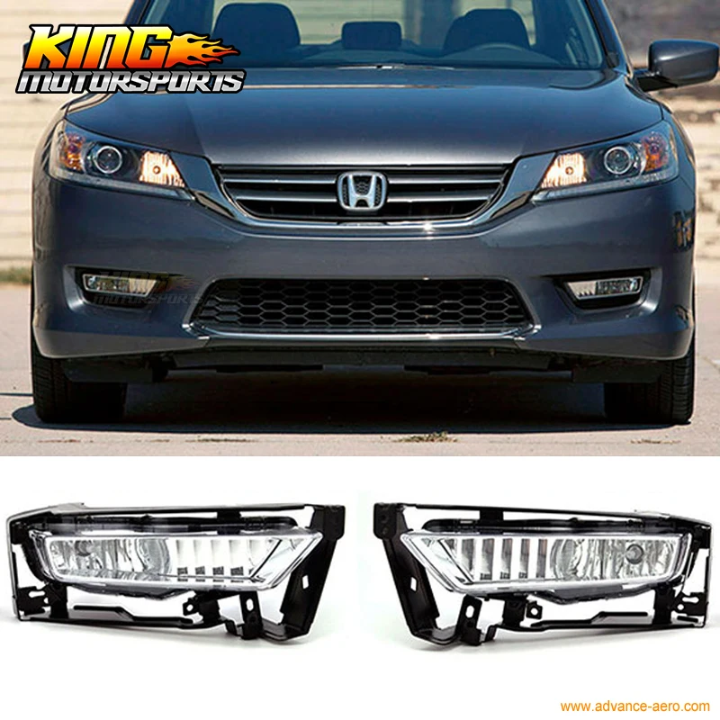 Подходит для 2013-2015 Honda Accord Sedan 4 двери Противотуманные фары лампы прозрачные линзы