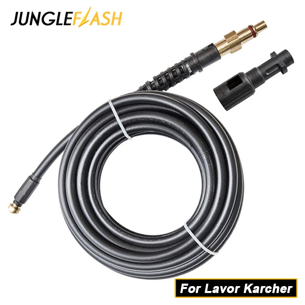 JUNGLEFLASH 10M 15M 20M High Pressure Car Washer Hose Pipeline Jet Hose Kit Sewer Drain Water Cleaning Hose For Lavor Karcher