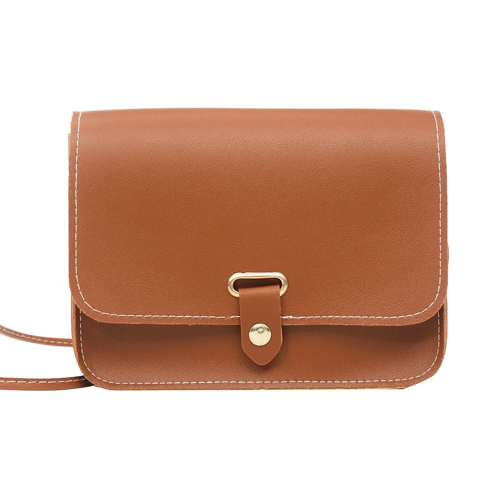 Модные сумки через плечо сумка через плечо телефон монета женские сумки-клатчи сумки для женщин кожаные сумки женские bolsos mujer сумка - Цвет: Brown