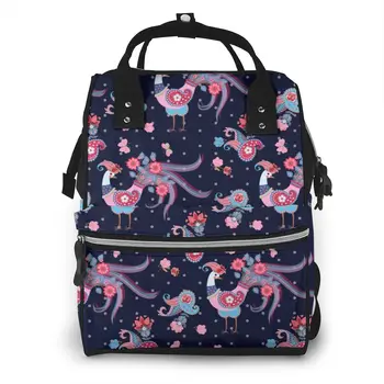

Fairy Birds Of Flowers Diaper Bag Mummy Maternity Baby Bags Travel Baby Nappy Changing Backpack Women Stroller Organizer