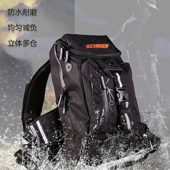 

4 colors Breathable Motorcycle Backpack Waterproof Nylon Motorbike Bag Reflective Safety Backpack Helmet Bag Riding Shoulder Bag