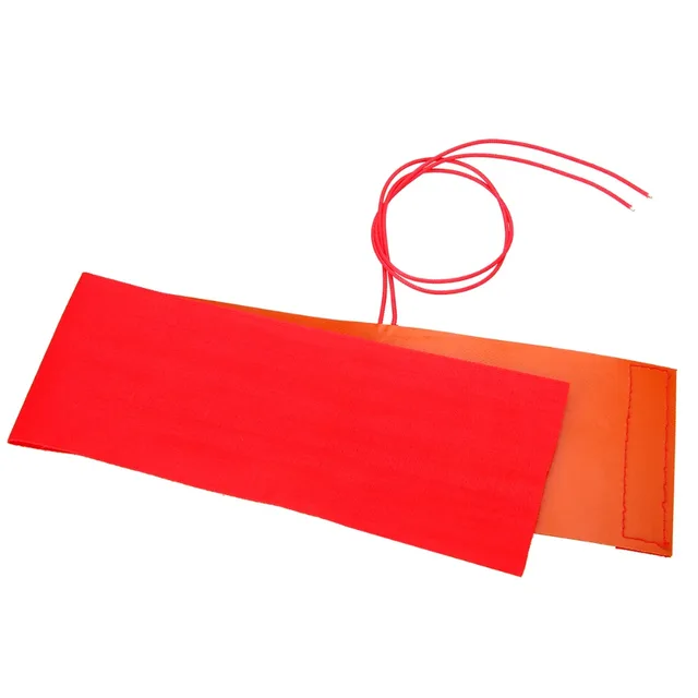12 V 240W Rugalmas Fűtőpad Elem Szilikon Dinitrogén Palack Fűtés Szőnyeg 10X30Cm Narancssárga Fűtőpárnák - Image 3
