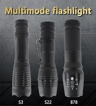 lighting flashlight LED chip T6 CREE bulb 1200LM 10W lantern flash CREE lights torch 18650 high powerful flashlight camping aimihuo cree led flashlight 8000lm l2 lamp usb charging flashlight powerful camping torch lanterna led lantern for 18650 battery
