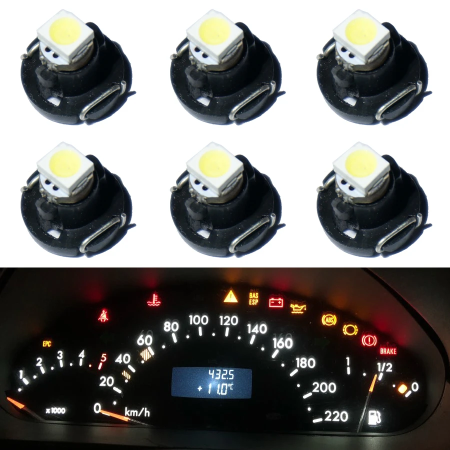 10x White T4 T4.2 Neo Wedge 1-SMD LED Cluster Instrument Dash Climate Light Bulb 10x White T4 T4.2 Neo Wedge 1-SMD LED Cluster Instrument Dash Climate Light Bulb