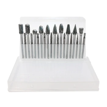 

GTBL New Carbide Rotating Frustration 20Pcs Set Double Twisted Tungsten Steel Grinding Head Engraving Rolling Knife Tool