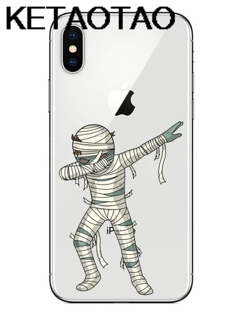 Чехол для телефона с забавными животными KETAOTAO для iPhone 4, 5C, 5S, 6, s, 7, 8 Plus, XR, XS Max, чехол, кристально чистый, мягкий, TPU, чехол S - Цвет: Белый