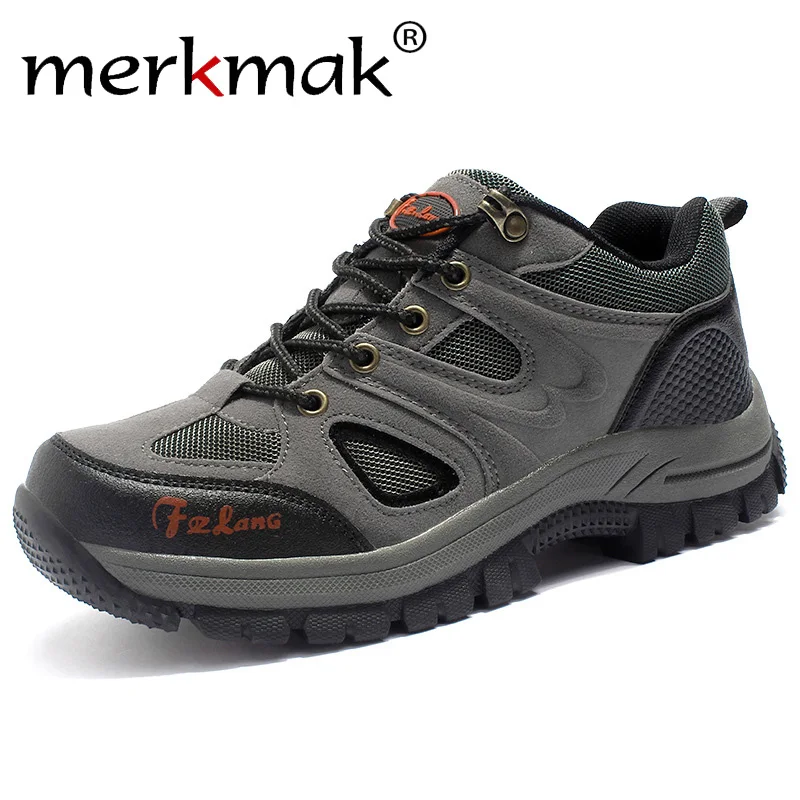 Merkmak/осенние мужские повседневные кроссовки; дышащая прогулочная обувь; износостойкая Нескользящая Уличная обувь больших Size36-48 для пеших прогулок