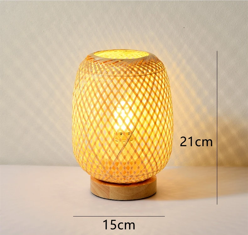 Bamboo Table Lamp Close-up