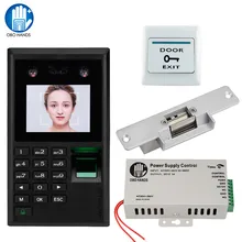Биометрическая система контроля доступа к двери лица отпечатков пальцев USB Пароль Клавиатура+ блок питания+ электронные замки электромагнитный комплект