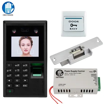 

Biometric Face Door Access Control System Fingerprint USB Password Keypad + Power Supply + Electronic Locks Electromagnetic Kit