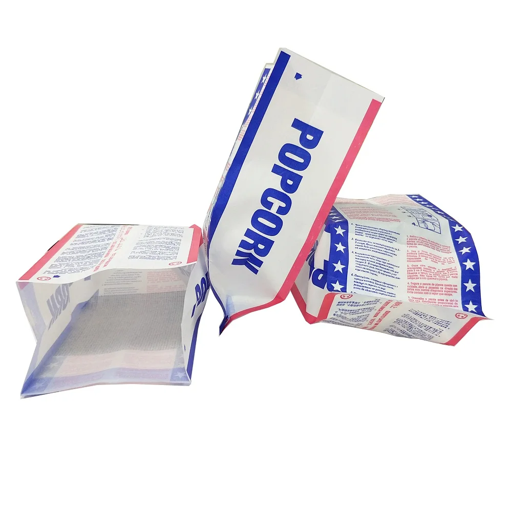 2000PcsFoodGradeGreaseproofPaperMicrowavePopcornPackagingBags