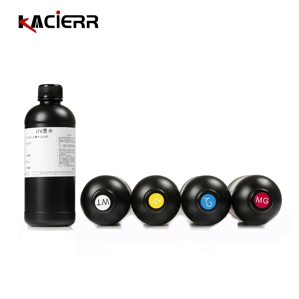 

500ml universal UV five-color ink is suitable for UV inkjet printer 3D Epson R1390 L800 L805 L1800 R2000 printing soft ink