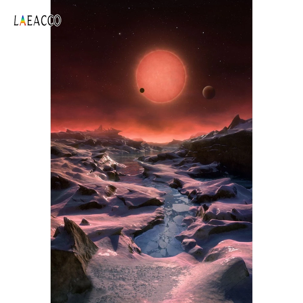 

Laeacco Fantasy Universe Planets Terrain Scenic Photography Backgrounds Vinyl Custom Photographic Backdrops For Photo Studio