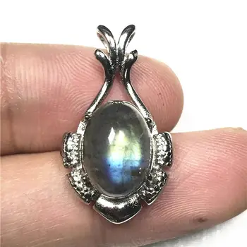 

Natural Yellow Blue Light Labradorite Pendant For Women Lady Crystal 15x11mm Crystal Moonstone Gemstone Fashion Jewelry AAAAA