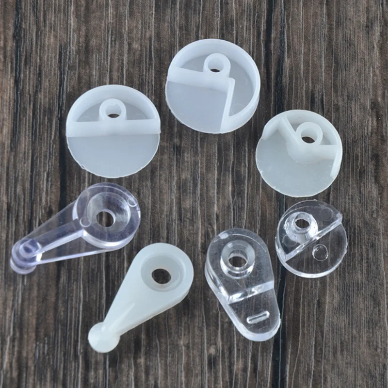 20PCS Plastic Glass Retainer Transparent Mirror Cabinet Fix Clips Glass Panel Corner Brackets with Screw Furniture Hardware