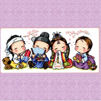 

G110 Stich Cross Stitch Kits Craft Packages Cotton Fabric Floss Counted New Designs Needlework Embroidery Cross-Stitching