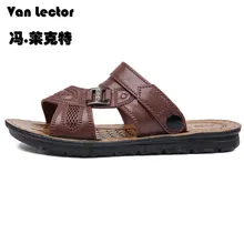 Летние мужские сандалии; Chaussures; кожаные сандалии в римском стиле; мужская повседневная обувь; пляжные вьетнамки; мужские модные уличные тапочки