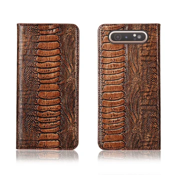 

Ostrich Claw Pattern Genuine Leather Magnetic Phone Bag For Samsung Galaxy A90/Samsung Galaxy A80 Phone Holster Flip Case Funda