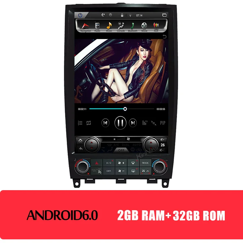 KiriNavi вертикальный экран Tesla стиль 12," Android 8,1 Автомагнитола для Infiniti Q50 Q50L EX25 автомобильный Dvd Мультимедиа gps навигация 4G - Цвет: android car radio