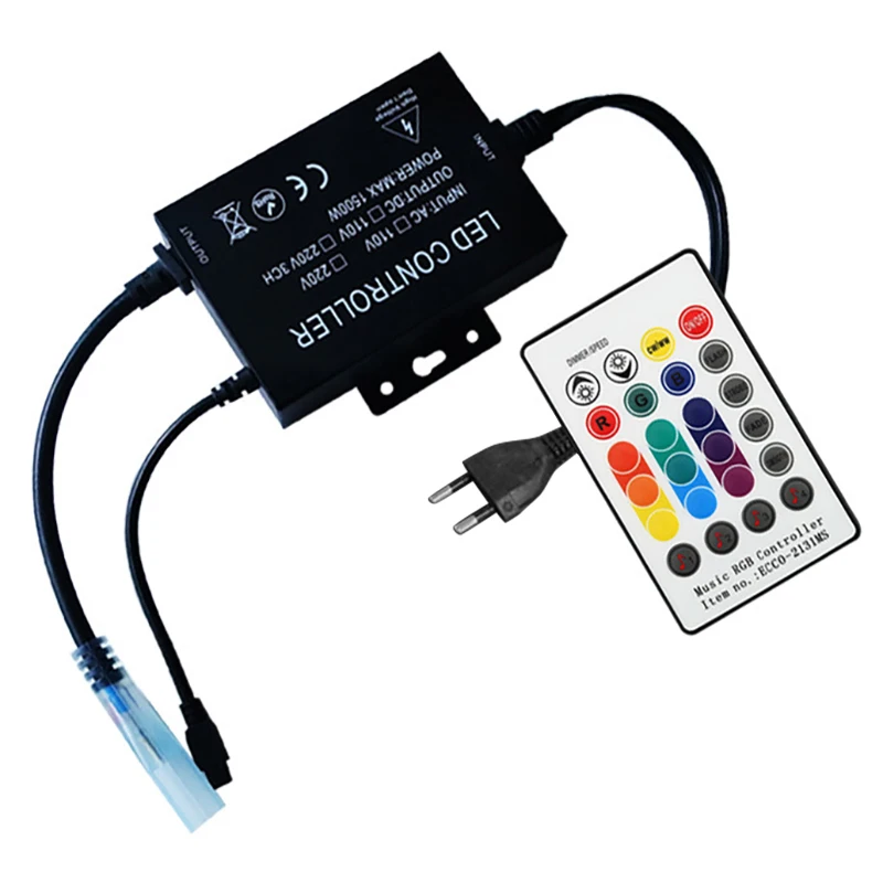 LED RGB Light Strip Controller 220V Music Controller With Remote