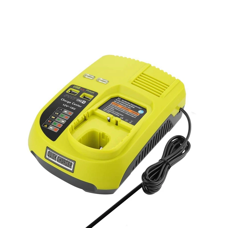 

3A 12V 14.4V 18V For Ryobi P117 Rechargeable Battery Charger Battery Pack Power Tool Ni-Cd Ni-Mh Li-Ion P110, P111, P107,P108(Au