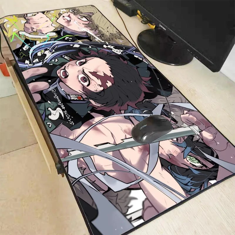 

XGZ Large Size Gaming Keyboard Mouse Pad PC Computer Gamer Mousepad Desk Mat Lock Edge for Anime Demon Slayer Kimetsu No Yaiba