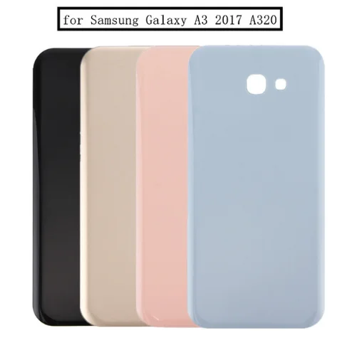 Стеклянная задняя крышка батарейного отсека для Samsung Galaxy A3 2017 A320 сменная и