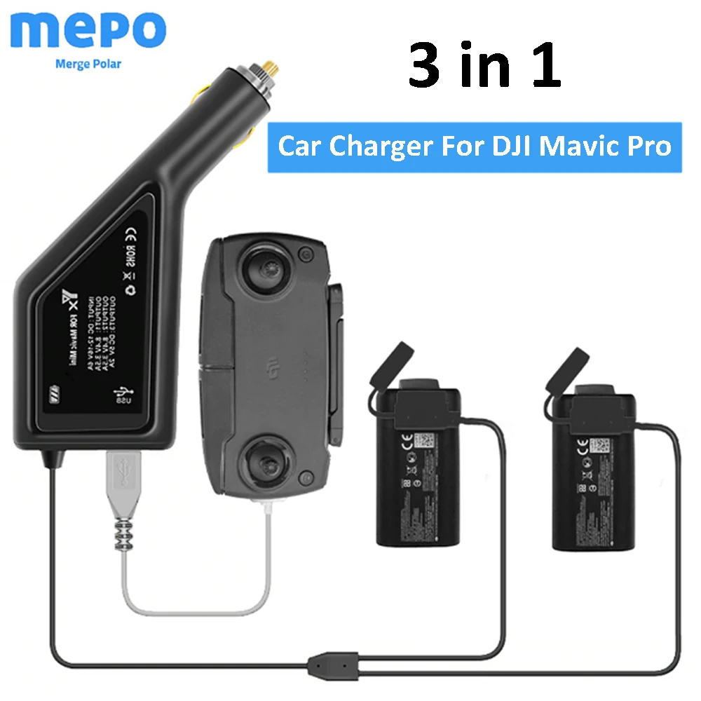 Crazy Sale BXP Car Charger Vehicle Outdoor Fast Multi Charging Battery Remote Control Power Charger Hub USB Port For DJI Mavic Mini Accessories 