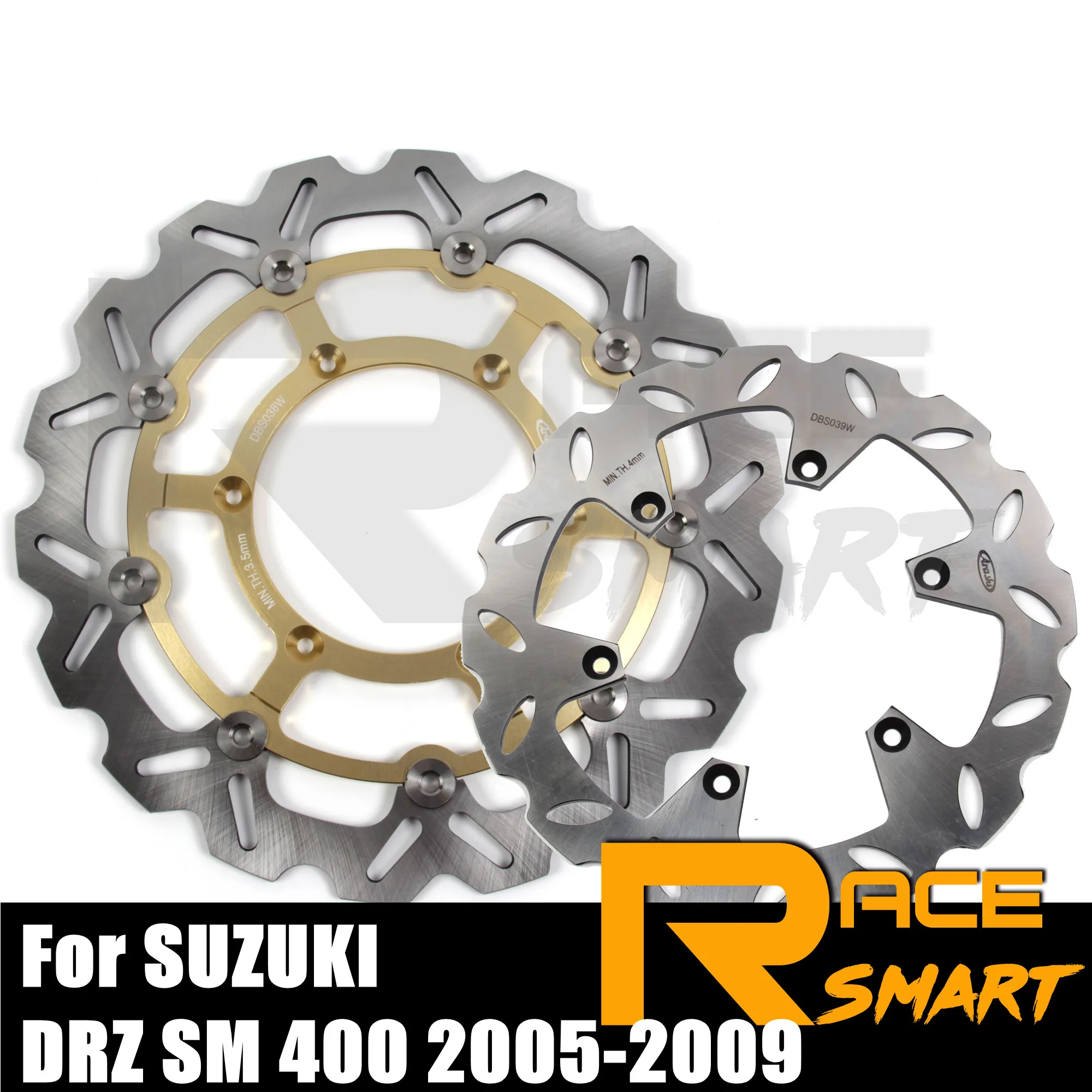 Передние и задние тормозные диски для мотоциклов SUZUKI DRZ SM 400 2005-2020 CNC Дисковые