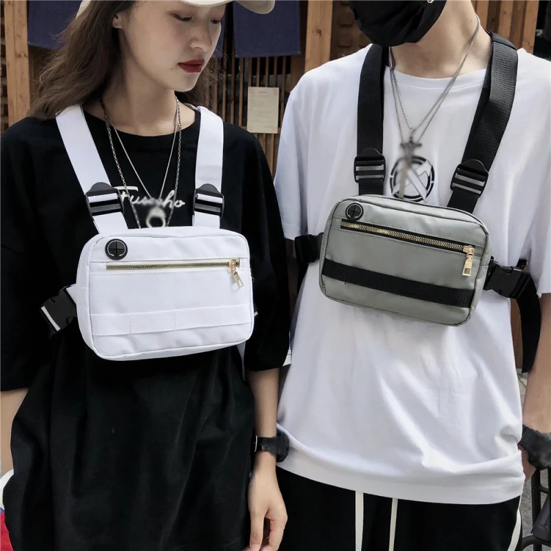 Уличный хип-хоп жилет сумка тактическая нагрудная сумка Мужская модная мини-уличная сумка на плечо