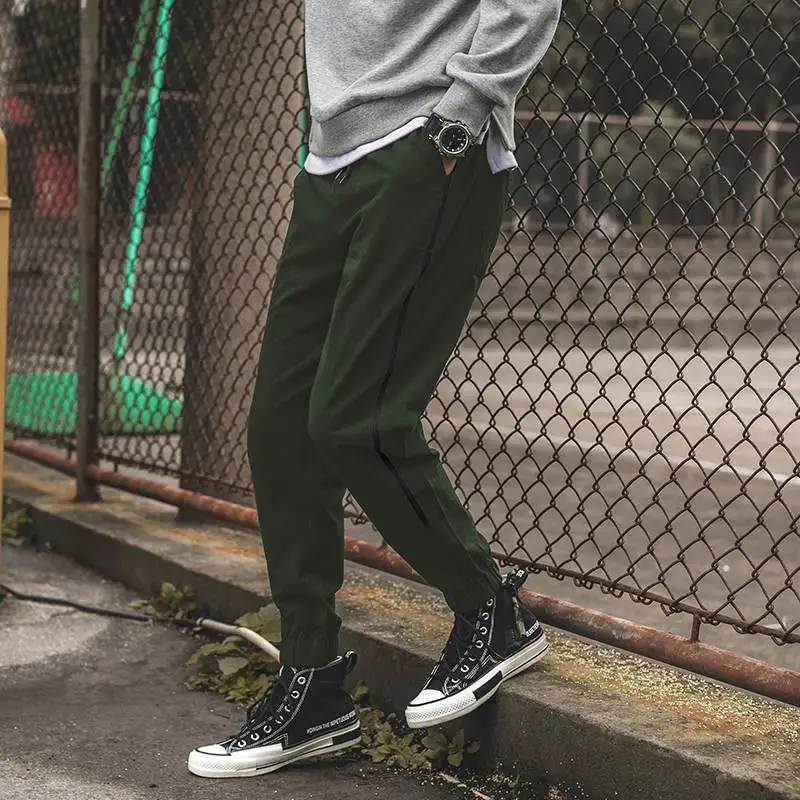 

2019 Fashion Trend New Loose Version of The Men's Nine Point Casual Pants, Leg Pants Small Leg Cuff Haren Pants