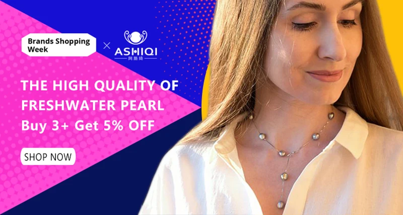 ASHIQI многослойный браслет из натурального пресноводного жемчуга для женщин, великолепные браслеты из 8 нитей, 4-10 мм, ювелирные изделия из жемчуга