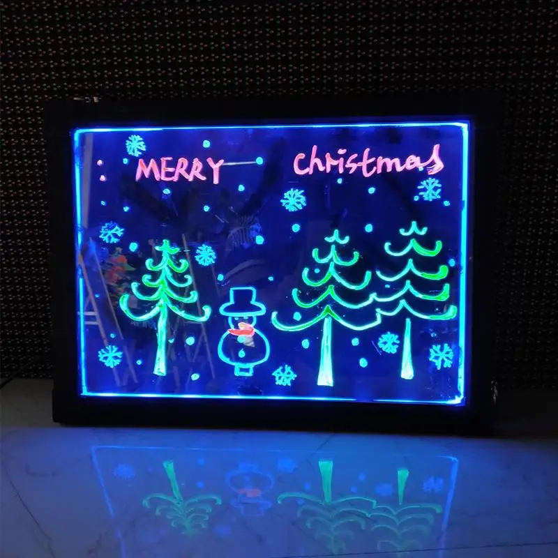  3D Magic Drawing Pad Children Toys Led Writing Board Erasable Neon Light Fluorescent Plate Creative - 4000266153469