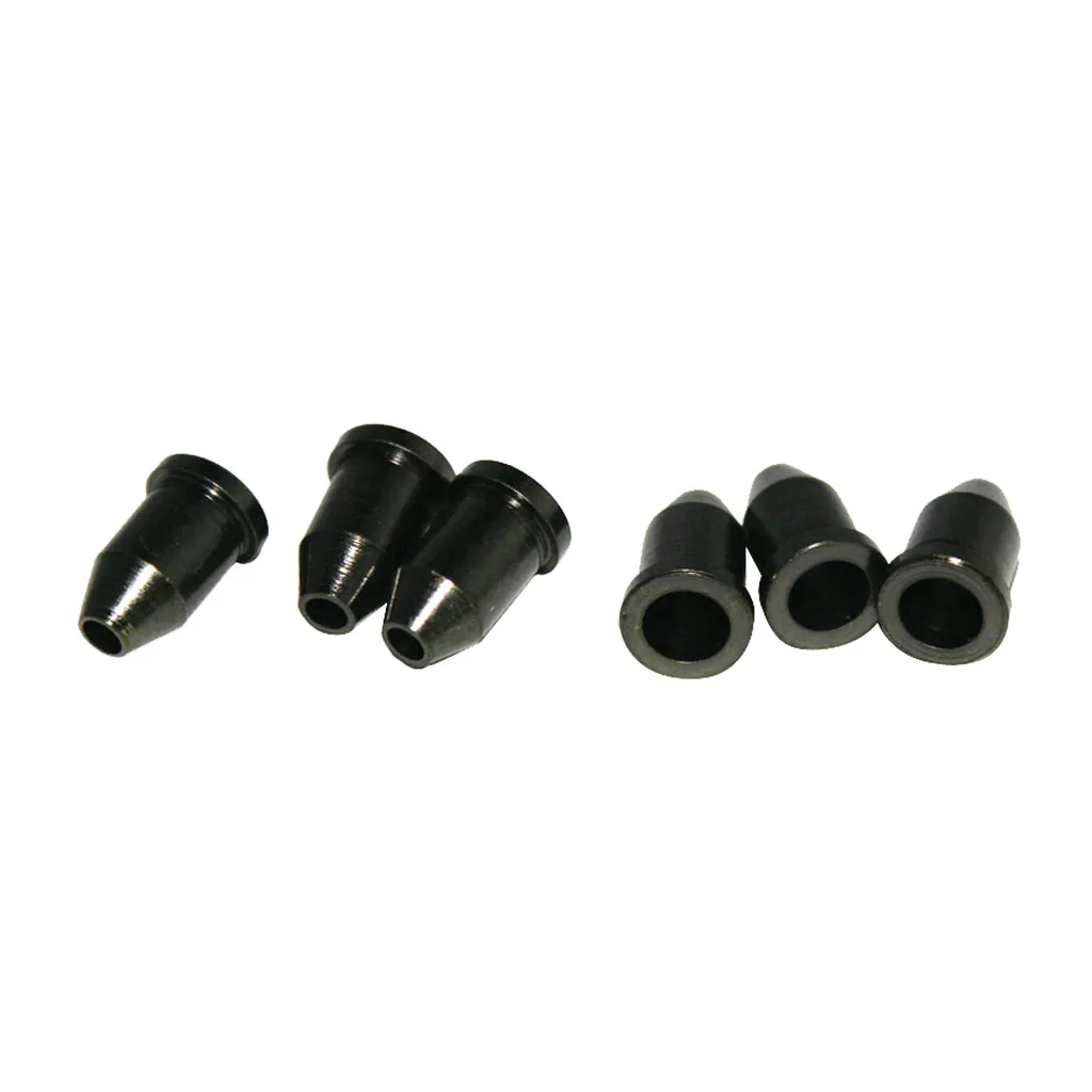 6 Pieces Iron Guitars String Thru Body Top Ferrules for Electric Guitar Replacement Parts