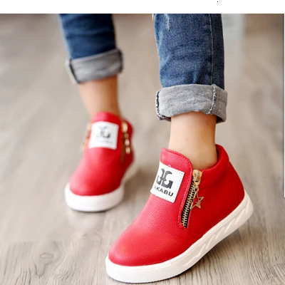 Chaussures Enfants/зимние сапоги для мальчиков и девочек; модные детские зимние сапоги; низкие короткие сапоги; детские зимние сапоги; Chaussure Enfant Hiver - Цвет: spring red