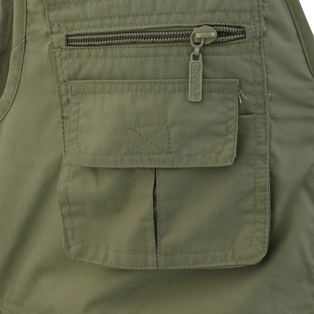 Men's Fishing Vest Photography Casual Waistcoat Multi Pockets Jackets Fishing Vests Outdoor Photography Vest