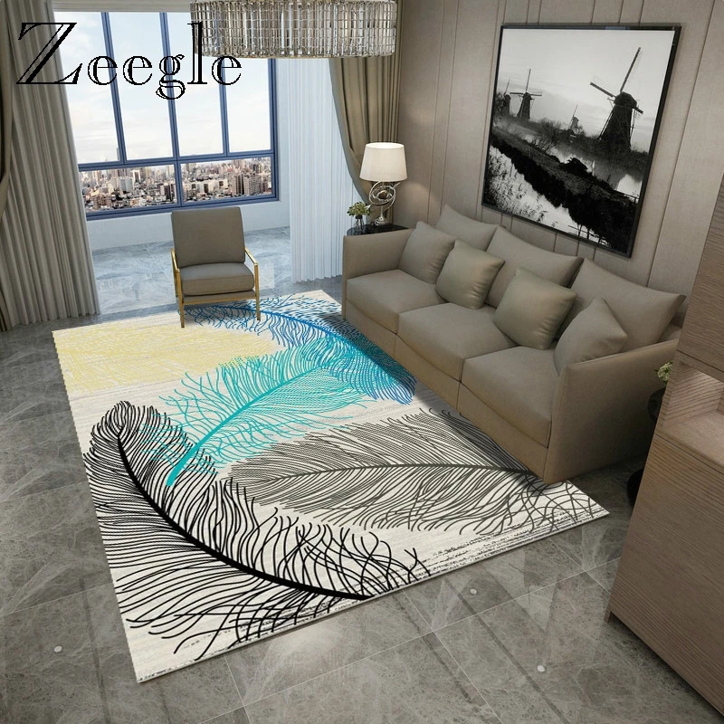 Zeegle гостиная ковер бытовой диван йога коврик Спальня Кабинет прикроватный коврик прямоугольник современный декор абсорбирующий коврик для ног