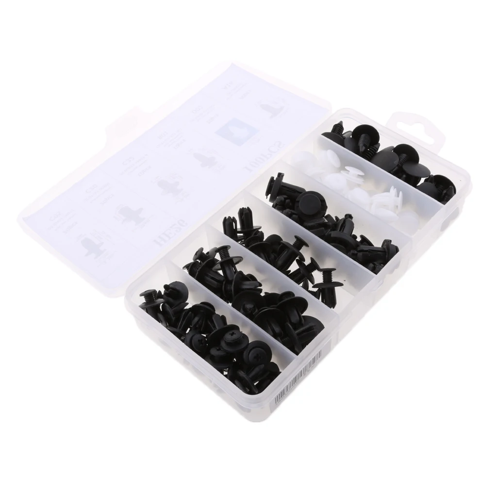 100pcs 6 Sizes Push Pin Retainer Universal For Auto Car SUV Pickup Truck